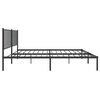 vidaXL Bedframe met hoofdbord metaal zwart 160x200 cm