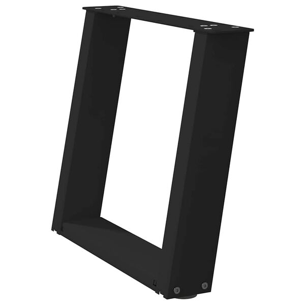 vidaXL Salontafelpoten 2 st U-vormig 50x(42-43) cm staal zwart