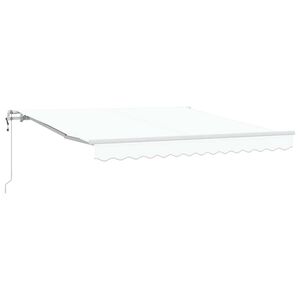 vidaXL Uitschuifbare luifel Wit 300 x 250 cm Stof en Aluminium