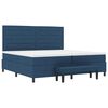 vidaXL Boxspringbed met matras met hoofdeinde Blauw 200 x 200 cm Stof