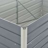 vidaXL Plantenbak verhoogd 160x80x77 cm gegalvaniseerd staal grijs