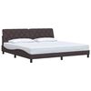 vidaXL Bedframe zonder matras stof donkerbruin 200x200 cm