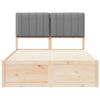 vidaXL Bedframe met Gevoerd Hoofdgedeelte Lichtgrijs 120 x 190 cm