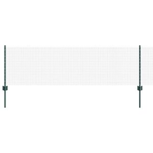 vidaXL gelast draadhek met palen 0,6 x 25 m Staal en PVC Groen Mesh