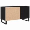 vidaXL Platenkast Zwart Eiken 85 x 38 x 48 cm Bewerkt hout