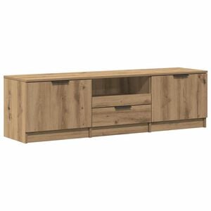 vidaXL Tv-meubel Artisan Eiken 140x35x40 cm Bewerkt Hout