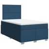 vidaXL Boxspring met matras stof blauw 120x200 cm