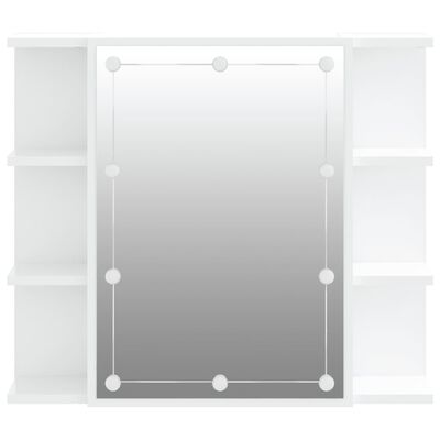 vidaXL Spiegelkast met LED-verlichting 70x16,5x60 cm wit