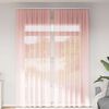 vidaXL Gordijnen voile met lussen 2 st 140x260 cm roze