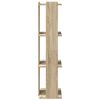 vidaXL Boekenkast 3-laags 60x30x120 cm bewerkt hout sonoma eikenkleur