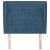 vidaXL Hoofdbord met randen 93x23x118/128 cm fluweel donkerblauw