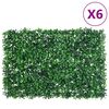 vidaXL Hek met kunstheester 6 st 40x60 cm groen