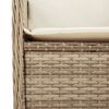 vidaXL 5-delige Loungeset met kussens poly rattan beige