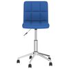 vidaXL Eetkamerstoelen draaibaar 4 st stof blauw