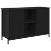 vidaXL Tv-meubelset 101 x 35 x 65 cm Zwart Eiken Bewerkt hout