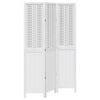 vidaXL Kamerscherm met 3 panelen massief paulowniahout wit