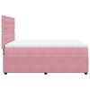 vidaXL Boxspring met matras fluweel roze 140x200 cm