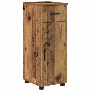 vidaXL Badkamer Kast Oud Hout 30 x 35 x 80 cm Bewerkt hout & Metaal
