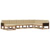 vidaXL Buiten bankenset met kussen 8 pcs Natuurlijk en Beige