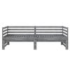 vidaXL Bedbank uitschuifbaar massief grenenhout grijs 2x(90x200) cm