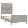 vidaXL Bedframe met hoofdbord stof lichtgrijs 80x200 cm