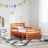 vidaXL Bedframe met matras Bruin 80 x 200 cm Massief grenenhout