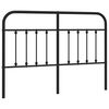 vidaXL Vervangend hoofdbord metaal zwart 140 cm