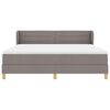 vidaXL Boxspringbed met matras met hoofdeinde Taupe 180 x 200 cm Stof