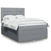 vidaXL Boxspring met matras stof lichtgrijs 140x190 cm