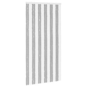 vidaXL Insecten Gordijn Chenille Grijs en Wit 100 x 200 cm 100% PP