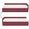 vidaXL Hoekbedframe met Matras Anders met hoofdeinde 2 pcs Grijs Stof