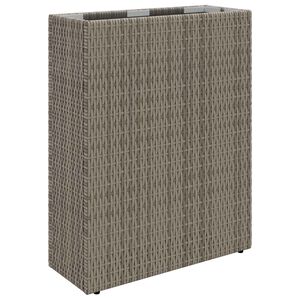 vidaXL Hoge Plantenbak Grijs 55 x 22 x 70 cm poly rattan