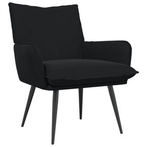 vidaXL Fauteuil Zwart fluweel