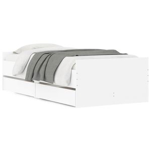 vidaXL Bedframe met lades wit 100x200 cm