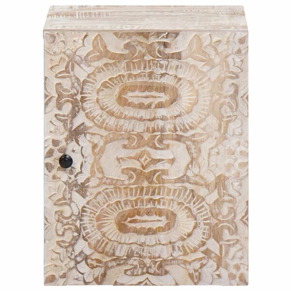 vidaXL Badkamer Hangkast Wit 38 x 33,5 x 48 cm Massief Mango Hout