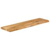 vidaXL Tafelblad met natuurlijke rand 120x30x2,5 cm massief mangohout