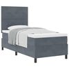 vidaXL Boxspringbed met matras Donkergrijs 80 x 200 cm Stof