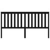 vidaXL Hoofdbord 186x6x101 cm massief grenenhout zwart