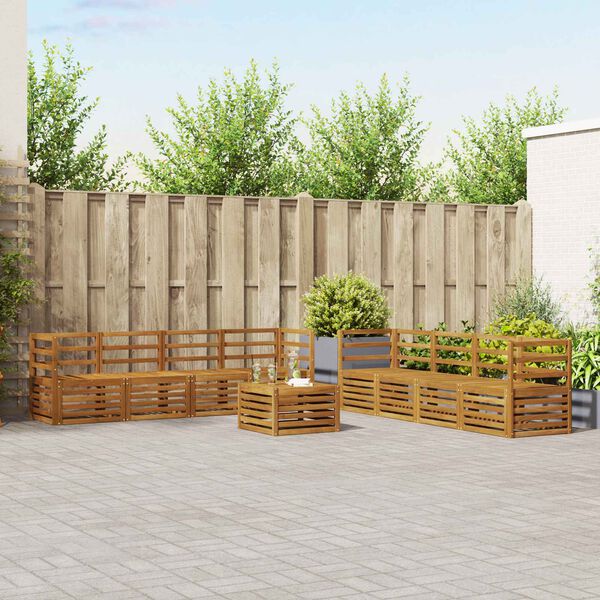 vidaXL Sofa-Sets 9 pcs Naturel Massief Acaciahout