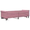 vidaXL Slaapbank met onderschuifbed 80x200 cm fluweel roze