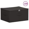 vidaXL Opbergbox 24 pcs Antracietkleurig 43 x 34 x 23 cm Nonwoven stof