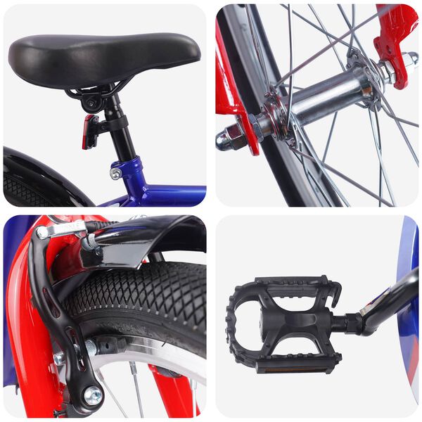 vidaXL Kinderfiets 18 Inch voor 5-7 jaar Donkerblauw