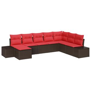 vidaXL Tuin Sofa Set 8 st Bruin poly rattan