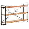 vidaXL Boekenkast met 3 schappen 140x30x80 cm massief acaciahout