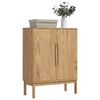 vidaXL Dressoir Wasbruin 70 x 30 x 70,5 cm Massief Vurenhout