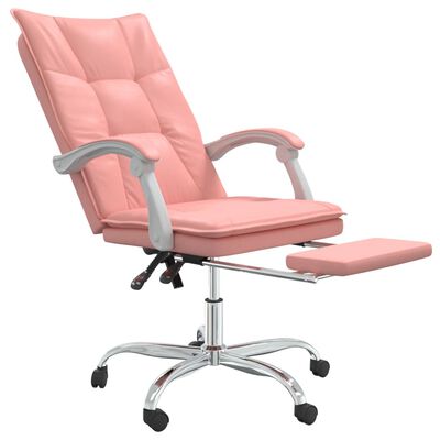 vidaXL Kantoorstoel verstelbaar kunstleer roze