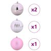 vidaXL Kerstbal Set XXL 4 pcs Roze Kunststof