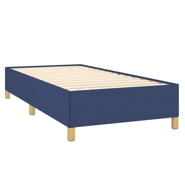 vidaXL Bedframe zonder matras 90x200 cm stof blauw