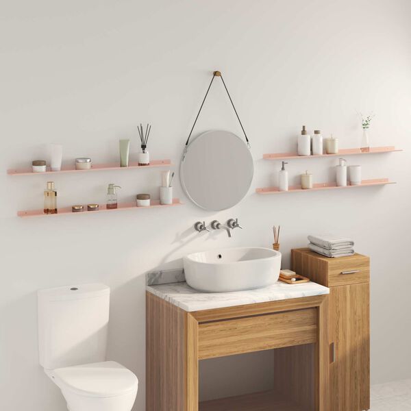 vidaXL Drijvende plank 4 pcs Roze 100 x 9 x 2,5 cm Staal