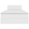 vidaXL Opbergbed met LED met matras Puur Wit 120 x 200 cm Nep Leer